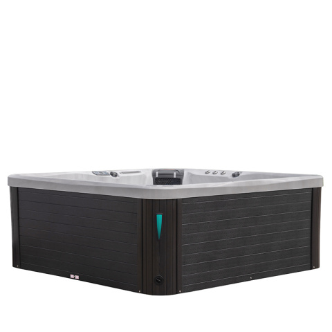 JACUZZI OGRODOWE WANNA SPA750 BIAŁY MARMUR OBUDOWA ANTRACYT 200x200 CM