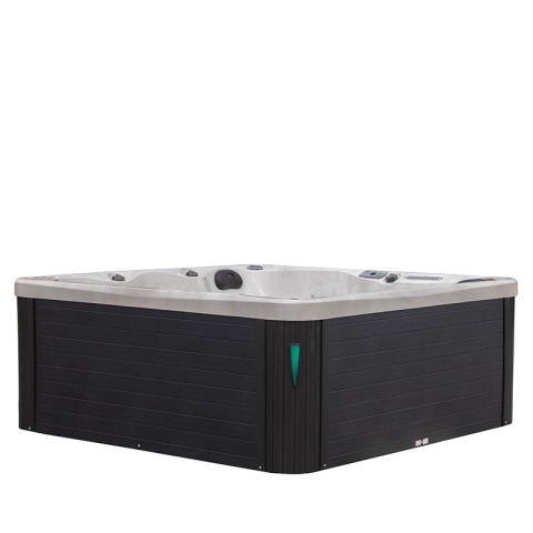 JACUZZI OGRODOWE WANNA SPA750 BIAŁY MARMUR OBUDOWA ANTRACYT 200x200 CM