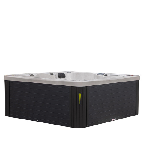 JACUZZI OGRODOWE WANNA SPA750 BIAŁY MARMUR OBUDOWA ANTRACYT 200x200 CM