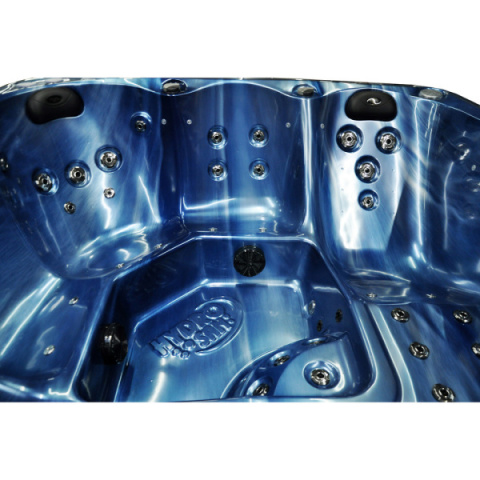 JACUZZI OGRODOWE WANNA SPA750 NIEBIESKA FALA OBUDOWA SZARA 200x200 CM