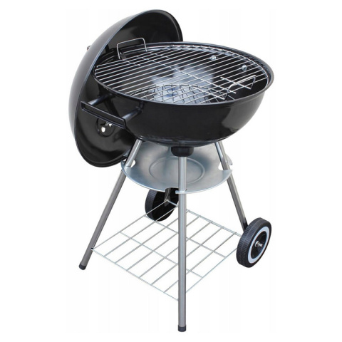 GRILL OGRODOWY WĘGLOWY Z POKRYWĄ OKRĄGŁY VL16 CZARNY GRILL OGRODOWY WĘGLOWY Z POKRYWĄ OKRĄGŁY VL16 CZARNY