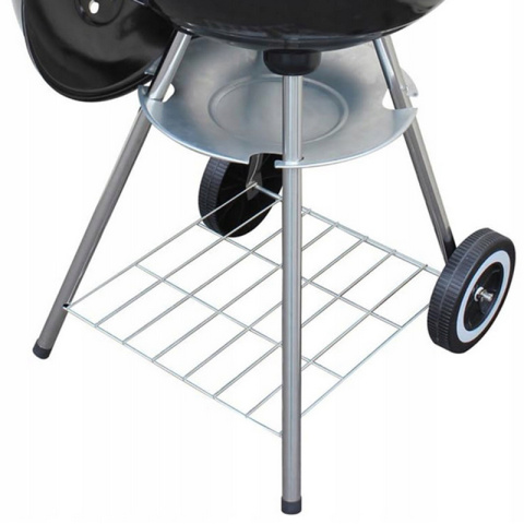 GRILL OGRODOWY WĘGLOWY Z POKRYWĄ OKRĄGŁY VL16 CZARNY GRILL OGRODOWY WĘGLOWY Z POKRYWĄ OKRĄGŁY VL16 CZARNY