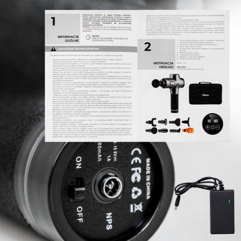 PISTOLET DO MASAŻU MOCNY MASAŻER DO PLECÓW CIAŁA MASSAGE GUN 100W + 8 KOŃCÓWEK RP08 PISTOLET DO MASAŻU MOCNY MASAŻER DO PLECÓW CIAŁA MASSAGE GUN 100W + 8 KOŃCÓWEK RP08
