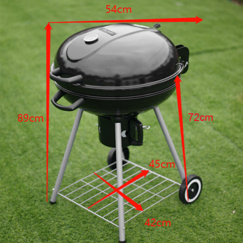 GRILL OGRODOWY WĘGLOWY Z POKRYWĄ OKRĄGŁY VL04 CZARNY GRILL OGRODOWY WĘGLOWY Z POKRYWĄ OKRĄGŁY VL04 CZARNY