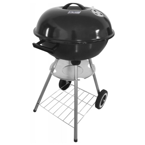 GRILL OGRODOWY WĘGLOWY Z POKRYWĄ OKRĄGŁY VL16 CZARNY GRILL OGRODOWY WĘGLOWY Z POKRYWĄ OKRĄGŁY VL16 CZARNY