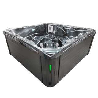 JACUZZI OGRODOWE WANNA SPA751 CZARNA FALA OBUDOWA ANTRACYT 210x210 CM