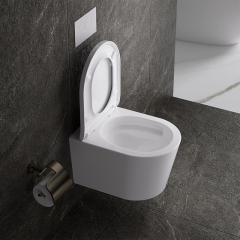 MISKA WC WISZĄCA TORNADO ELITE-WH-02 BIAŁA DESKA WOLNOOPADAJĄCA DUROPLAST MISKA WC WISZĄCA TORNADO ELITE-WH-02 BIAŁA DESKA WOLNOOPADAJĄCA DUROPLAST