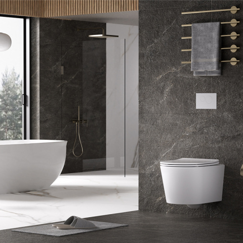 MISKA WC WISZĄCA TORNADO ELITE-WH-03 BIAŁA DESKA WOLNOOPADAJĄCA DUROPLAST MISKA WC WISZĄCA TORNADO ELITE-WH-03 BIAŁA DESKA WOLNOOPADAJĄCA DUROPLAST