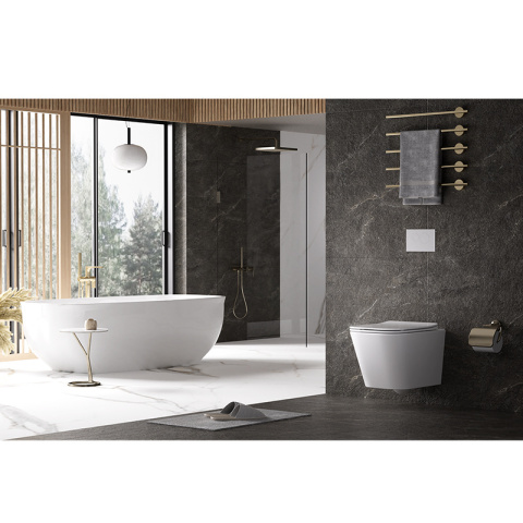 MISKA WC WISZĄCA RIMLESS AQUA-WH-03 BIAŁA DESKA WOLNOOPADAJĄCA DUROPLAST MISKA WC WISZĄCA RIMLESS AQUA-WH-03 BIAŁA DESKA WOLNOOPADAJĄCA DUROPLAST