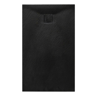 BRODZIK PRYSZNICOWY KAMIENNY PROSTOKĄTNY SLIM RIKO CZARNY 120x80 CM