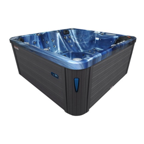 JACUZZI OGRODOWE WANNA SPA750 NIEBIESKA FALA OBUDOWA SZARA 200x200 CM