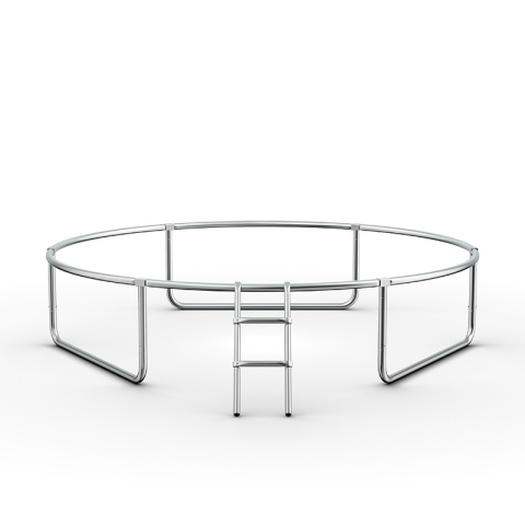 TRAMPOLINA OGRODOWA DLA DZIECI SKY 10FT CZARNO/NIEBIESKA 305 CM