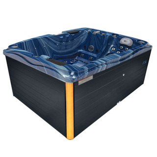 JACUZZI OGRODOWE WANNA SPA749 NIEBIESKA FALA OBUDOWA ANTRACYT 200x135 CM 230V