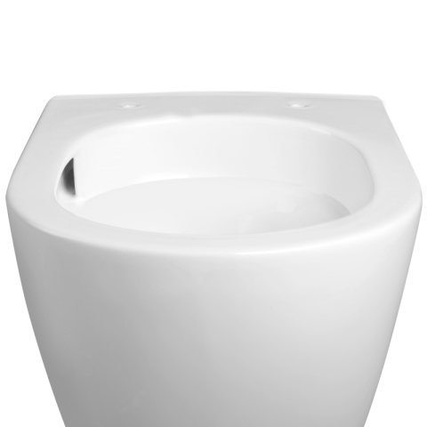 MISKA WC WISZĄCA TORNADO FLOW-WH-TR-02 BIAŁA DESKA WOLNOOPADAJĄCA DUROPLAST