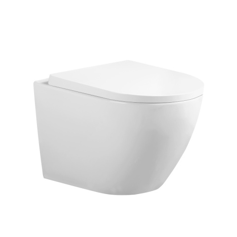 MISKA WC WISZĄCA TORNADO FLOW-WH-TR-02 BIAŁA DESKA WOLNOOPADAJĄCA DUROPLAST