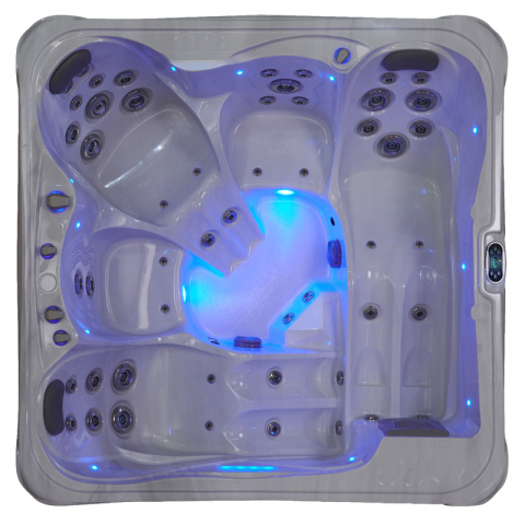 JACUZZI OGRODOWE WANNA SPA751 BIAŁY MARMUR OBUDOWA ANTRACYT 210x210 CM JACUZZI OGRODOWE WANNA SPA751 BIAŁY MARMUR OBUDOWA ANTRACYT 210x210 CM