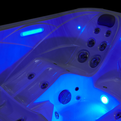 JACUZZI OGRODOWE WANNA SPA751 BIAŁY MARMUR OBUDOWA ANTRACYT 210x210 CM JACUZZI OGRODOWE WANNA SPA751 BIAŁY MARMUR OBUDOWA ANTRACYT 210x210 CM