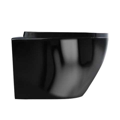 MISKA WC WISZĄCA TORNADO FLOW-BL-TR-02 CZARNA DESKA WOLNOOPADAJĄCA DUROPLAST MISKA WC WISZĄCA TORNADO FLOW-BL-TR-02 CZARNA DESKA WOLNOOPADAJĄCA DUROPLAST