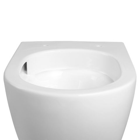 MISKA WC WISZĄCA TORNADO FLOW-WH-TR-03 BIAŁA DESKA WOLNOOPADAJĄCA DUROPLAST