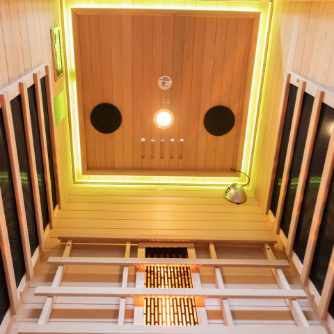 SAUNA SUCHA INFRARED NISKOTEMPERATUROWA ALTA1 1-2 OSOBOWA 90x90 CM SAUNA SUCHA INFRARED NISKOTEMPERATUROWA ALTA1 1-2 OSOBOWA 90x90 CM