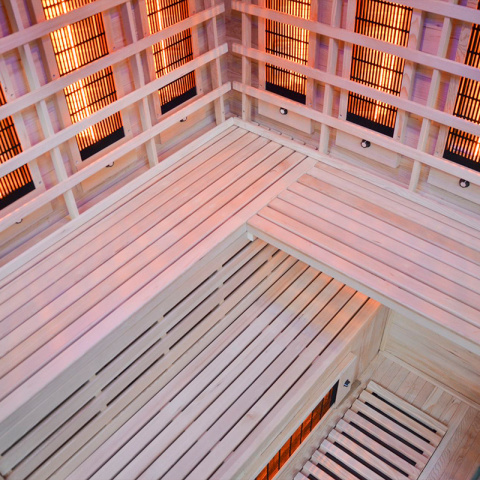 SAUNA SUCHA INFRARED NISKOTEMPERATUROWA ALTA4 4-5 OSOBOWA 150x150 CM