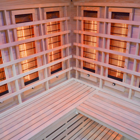 SAUNA SUCHA INFRARED NISKOTEMPERATUROWA ALTA4 4-5 OSOBOWA 150x150 CM