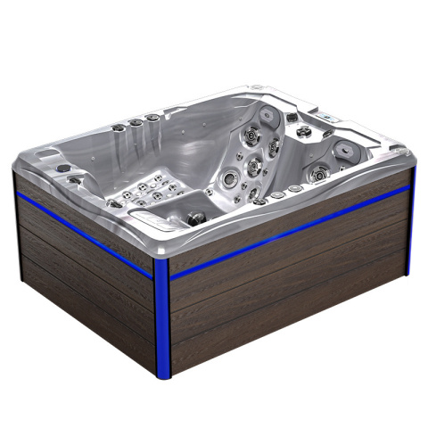 JACUZZI OGRODOWE WANNA SPA754 CAPPUCCINO OBUDOWA BRĄZOWA DESKA F21