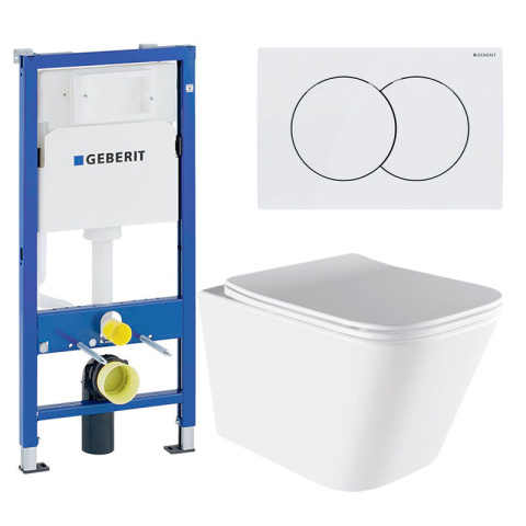 ZESTAW PODTYNKOWY WC STELAŻ GEBERIT DUOFIX MISKA AQUA-WH-03 PRZYCISK DELTA 01 BIAŁY ZESTAW PODTYNKOWY WC STELAŻ GEBERIT DUOFIX MISKA AQUA-WH-03 PRZYCISK DELTA 01 BIAŁY